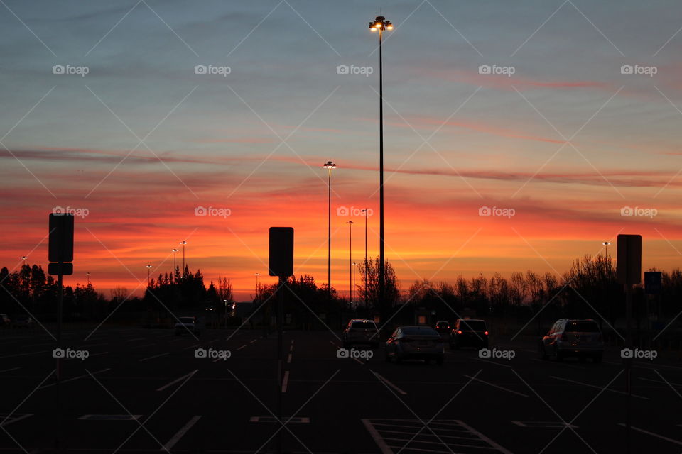 colorful early morning sunrise