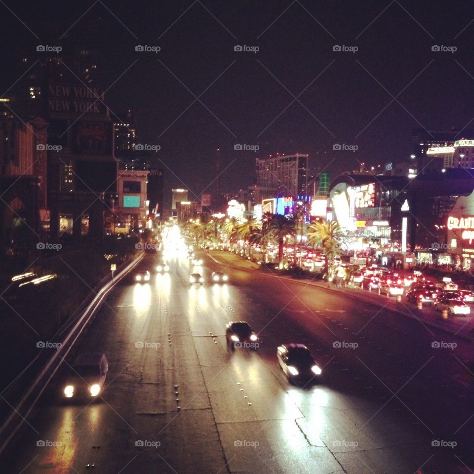 Las Vegas strip lights out