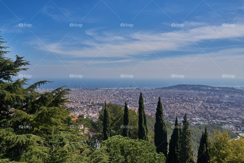 Aerial view of barcelona