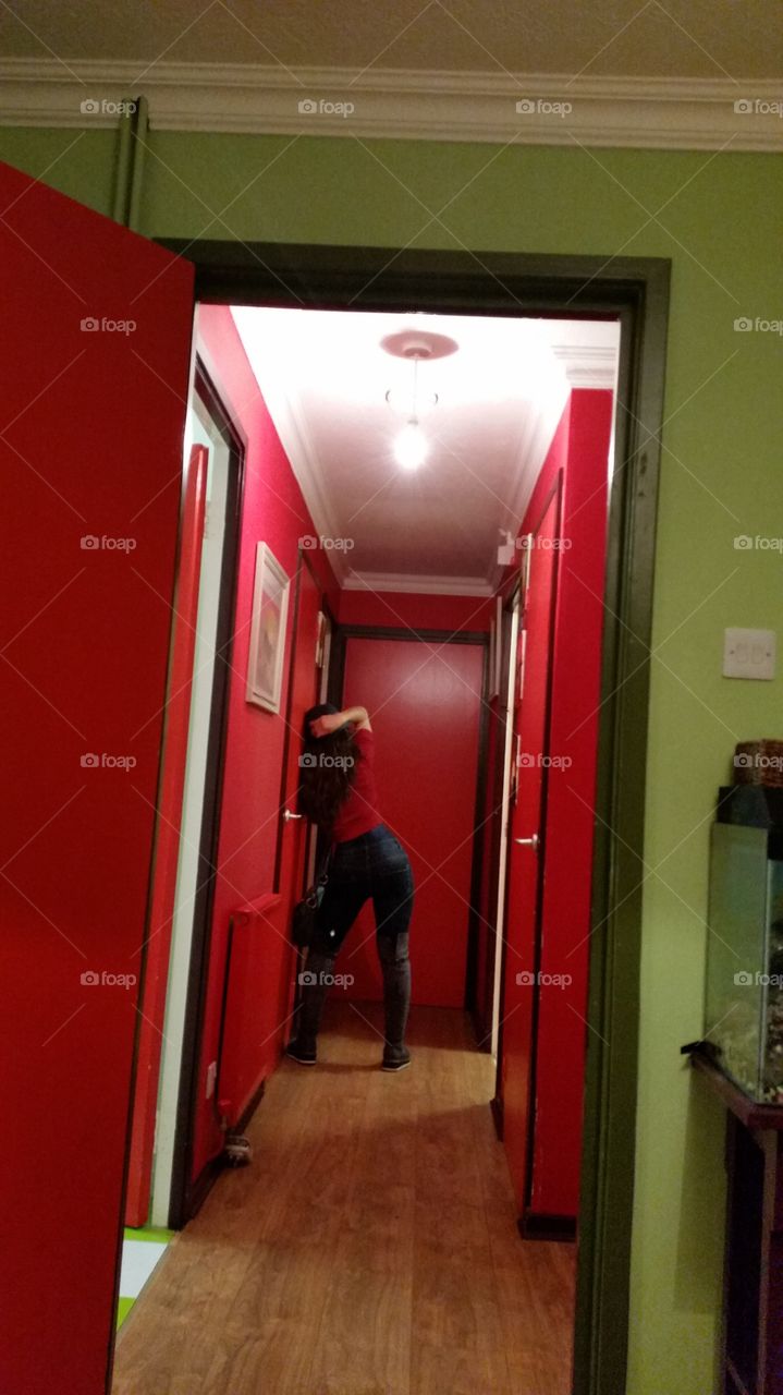 Indoors, Room, Door, Hallway, Doorway