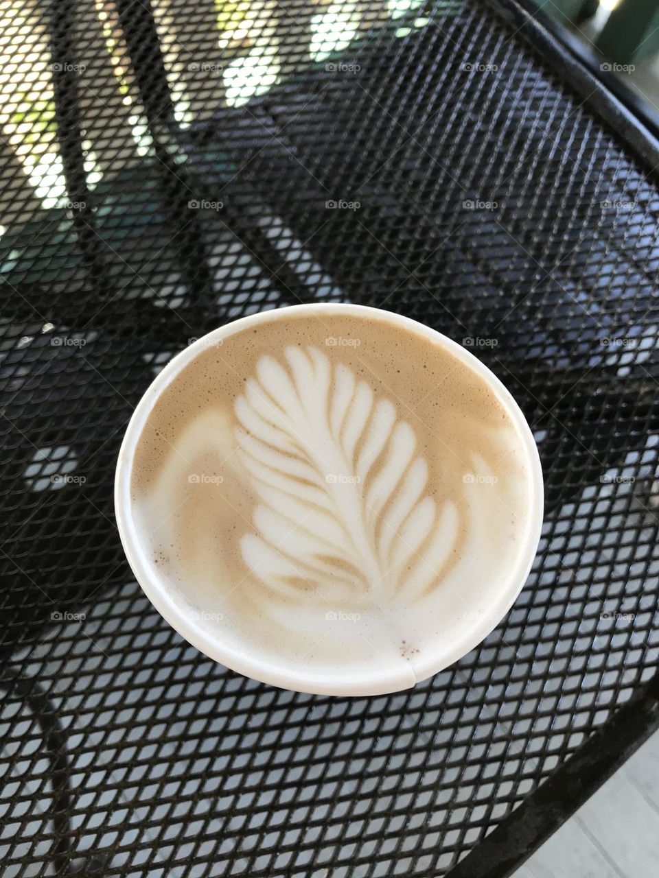 My first coffee art!