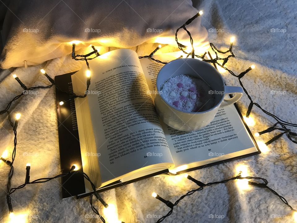 Read a book and drink hot chocolate to relax.
