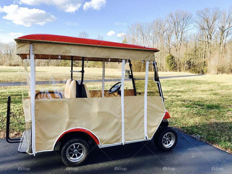 Parked Golf Cart