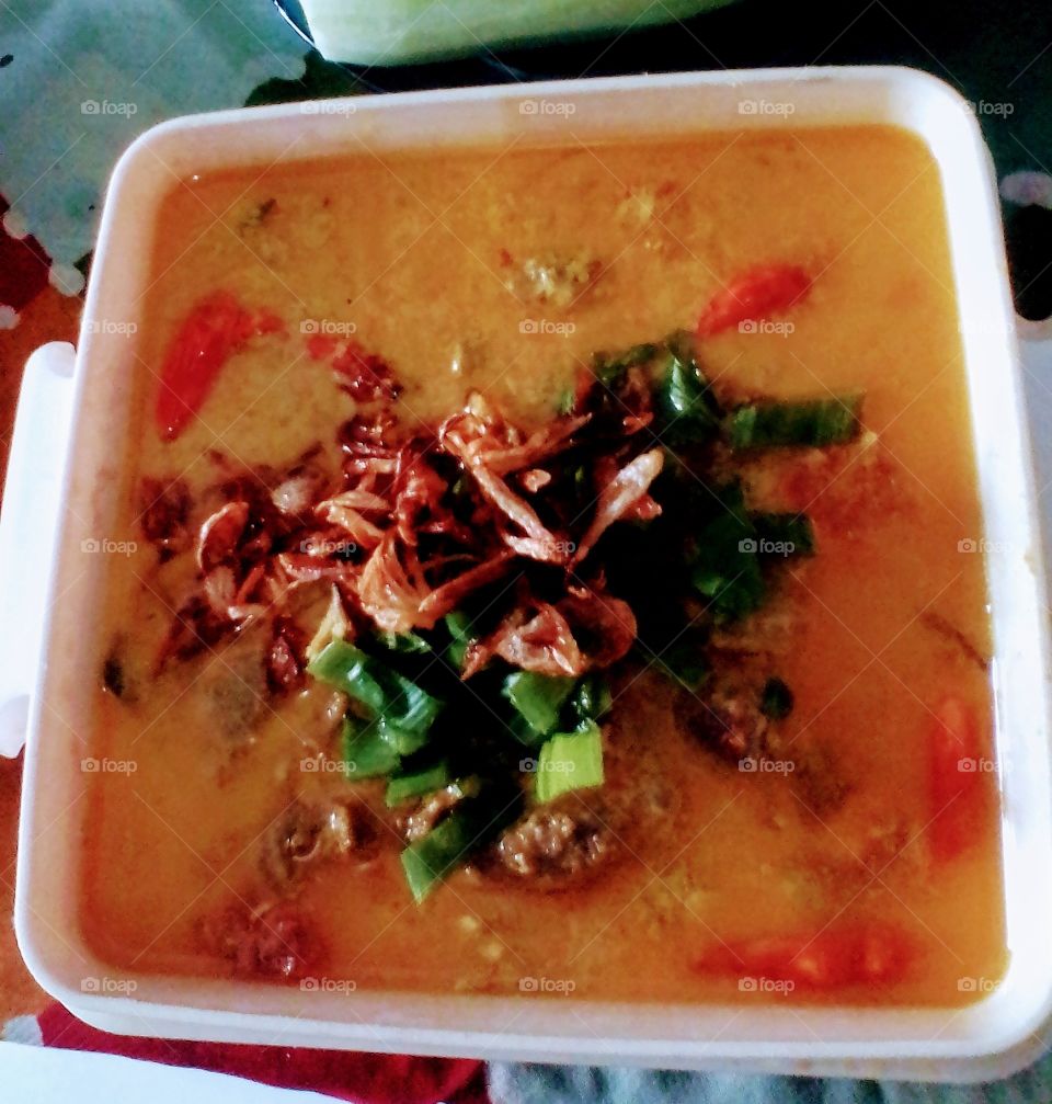 Delicious mutton soup for husband's lunch