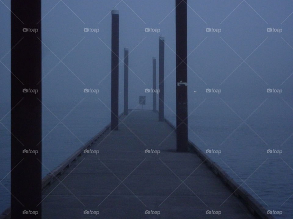 Fog on the pier