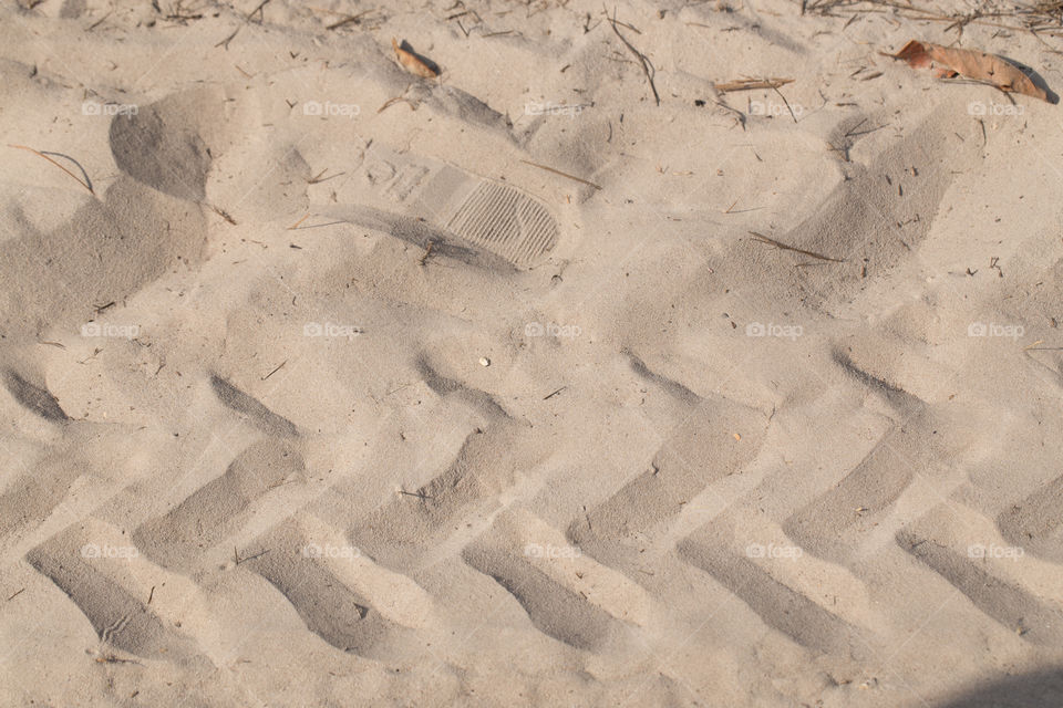 Footprint on the sand