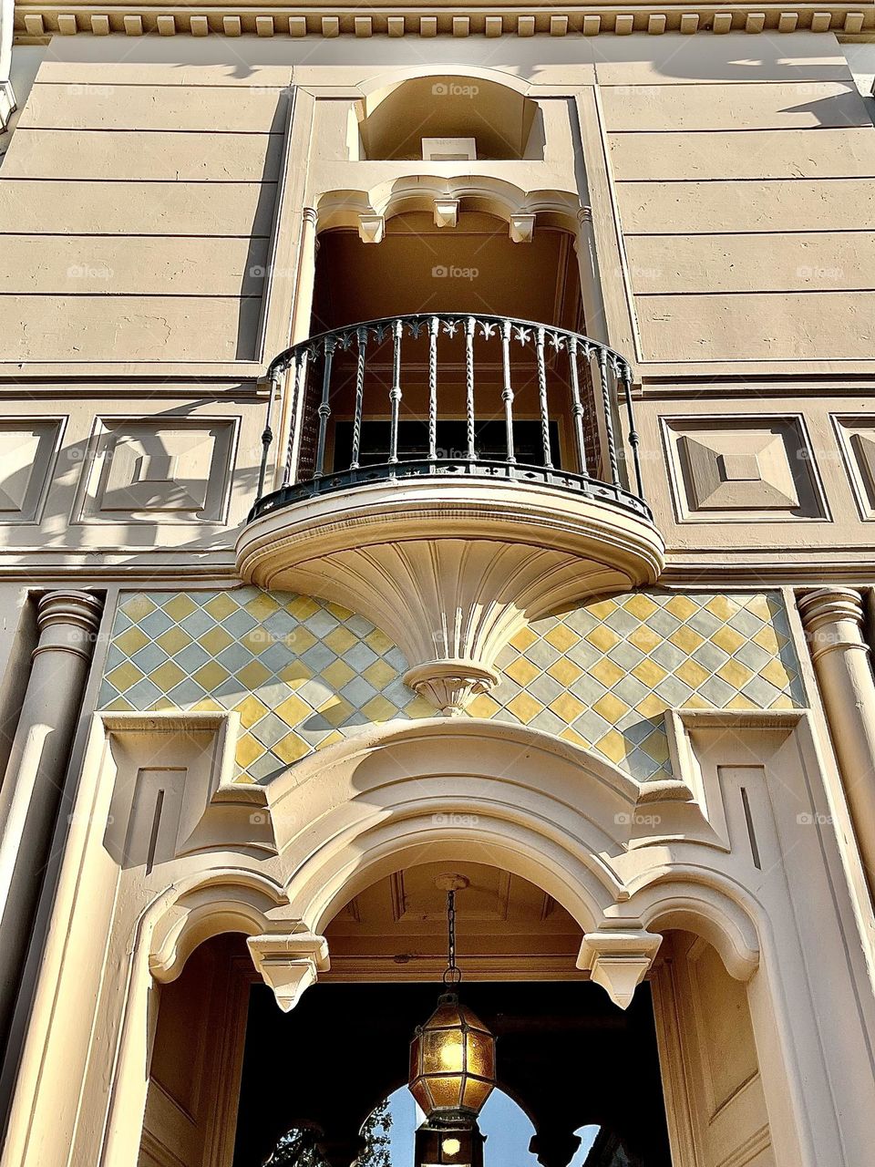 Hispano Moresque Style Architecture Building Front