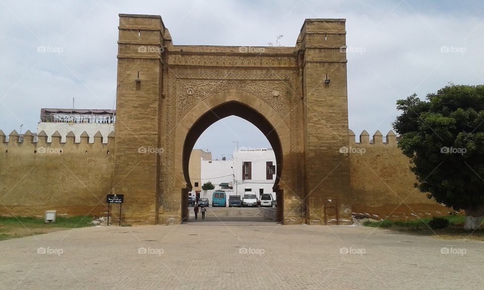 a large door of the old medina, view from outside