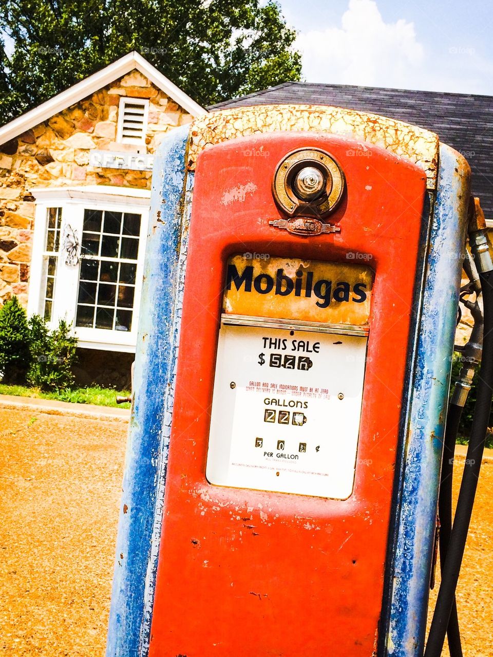 Old gas pump