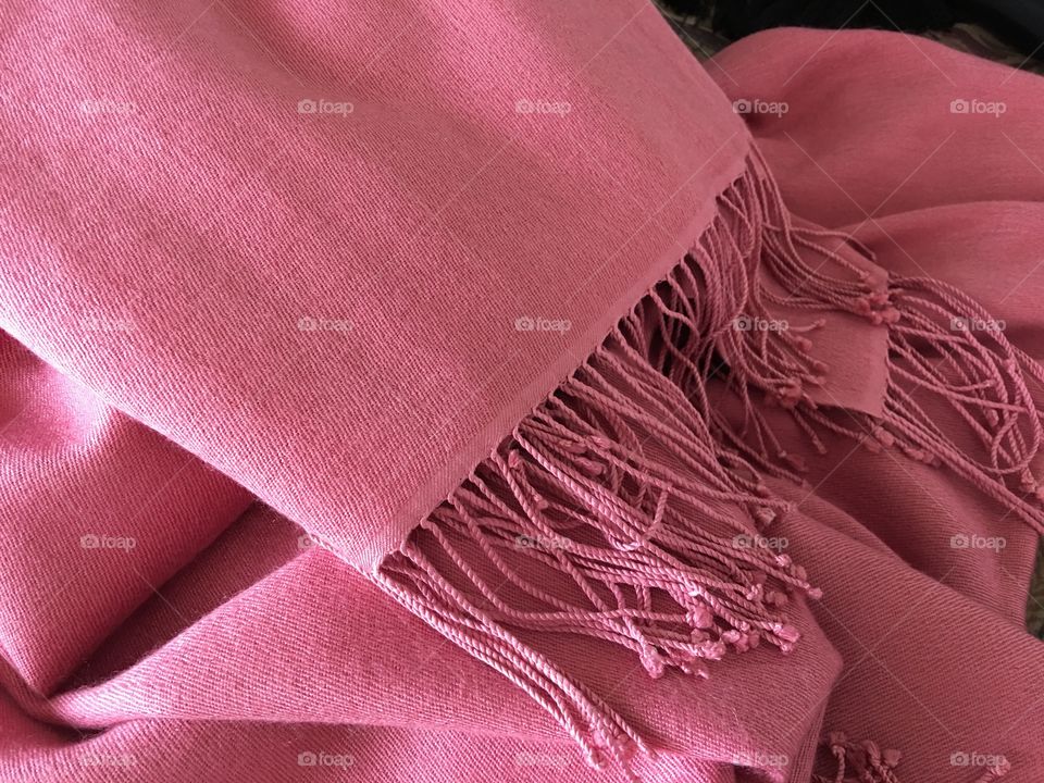 Pink wool scarf 