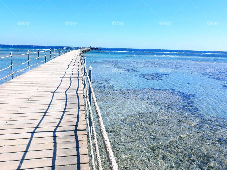 A walkway into the big blue