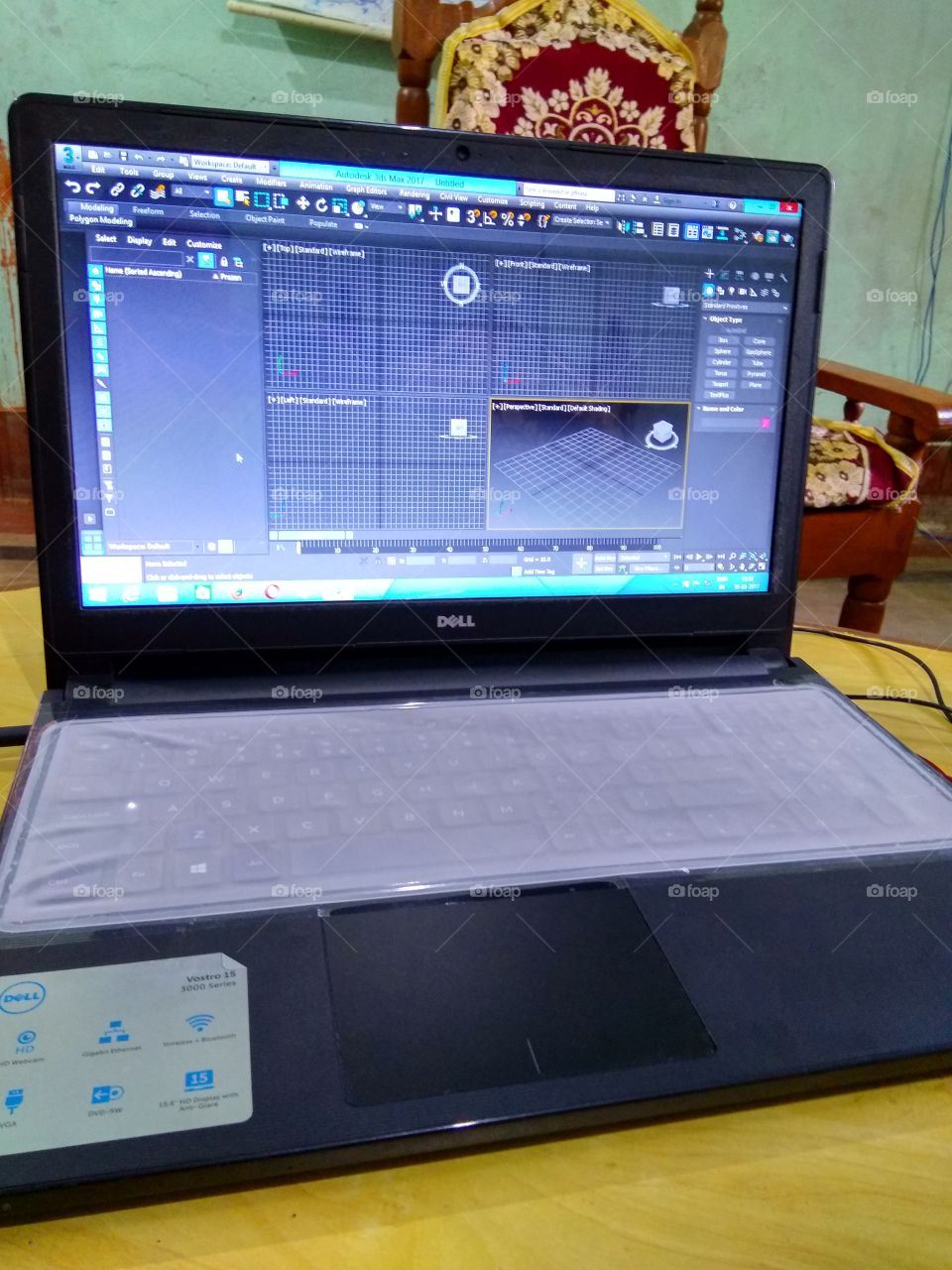 3Ds Max 2017 modeling in Dell Laptop