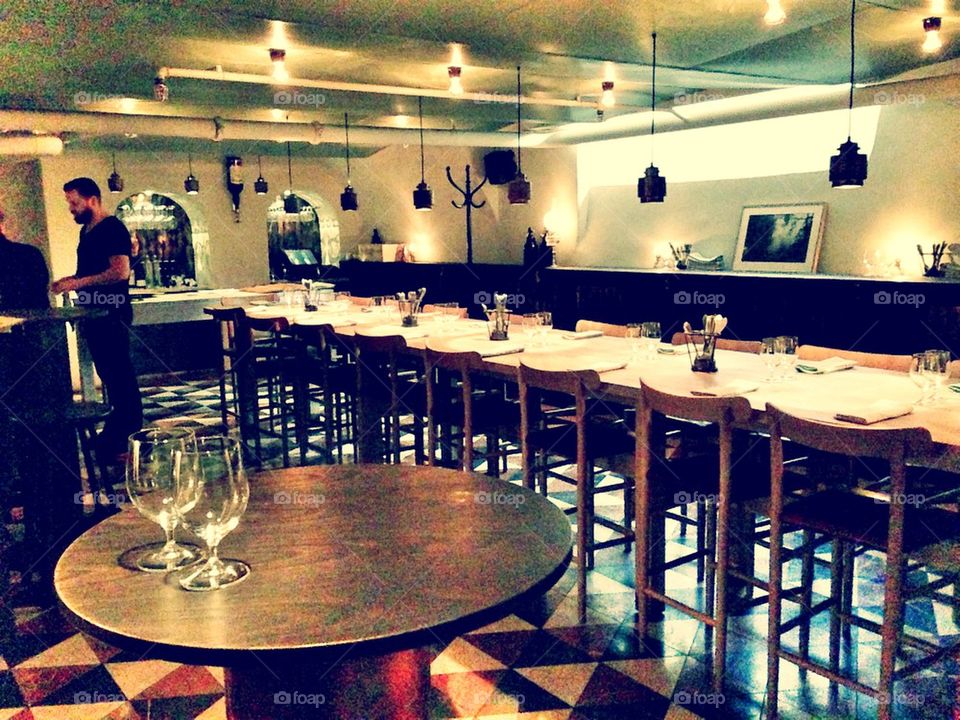 table set for pub brunch