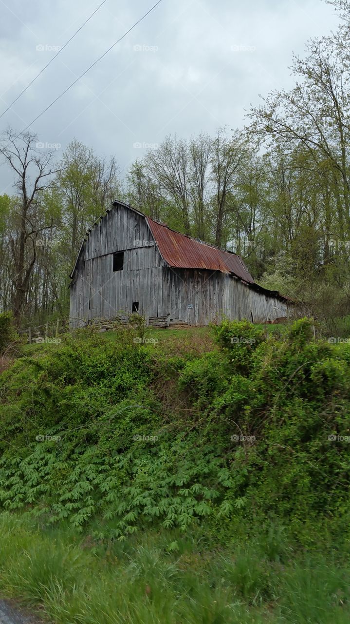 Barn on a hill