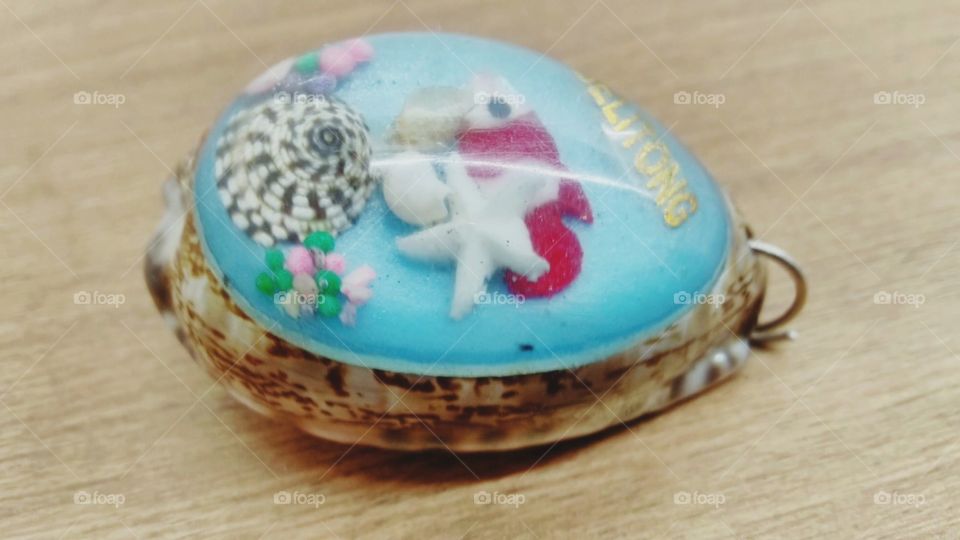 Craftsmen from real shells(cangkang kerang).