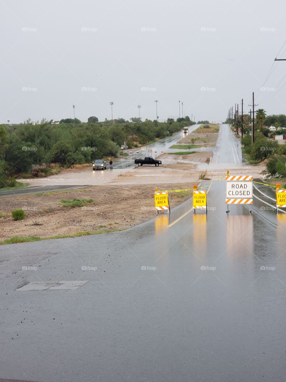 road closed due to flooding