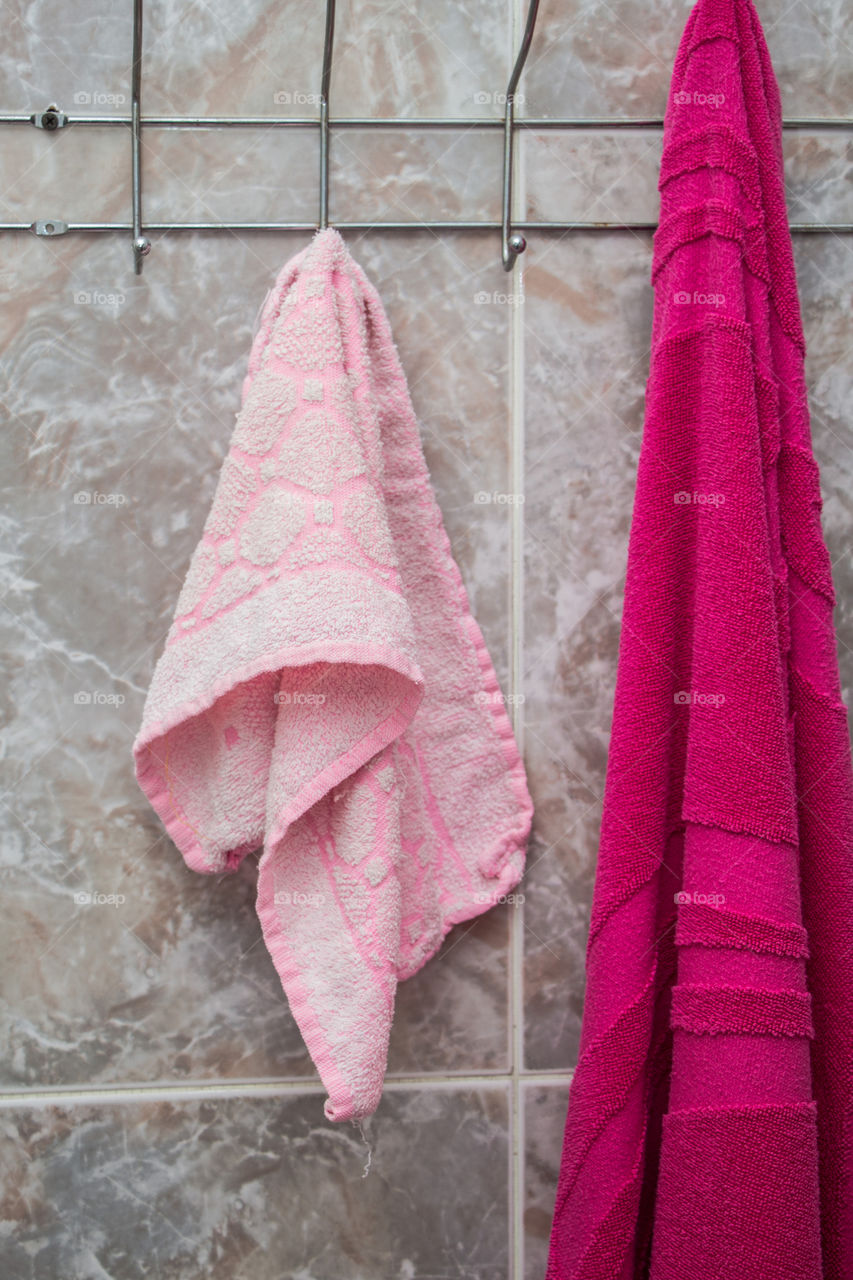 Pink towel