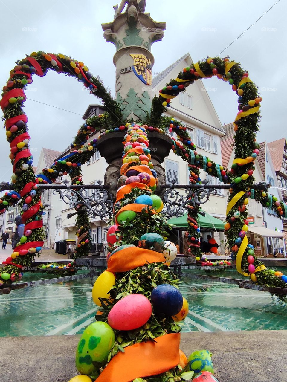 It is a tradition in Germany to hang eggs on trees at Easter.