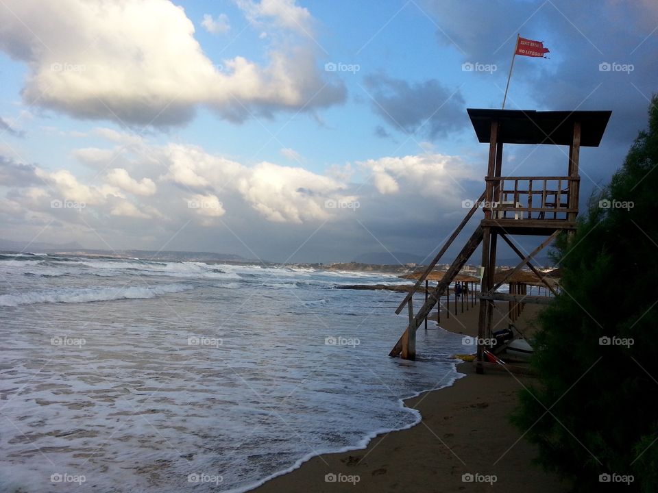 Crete on a windy day
