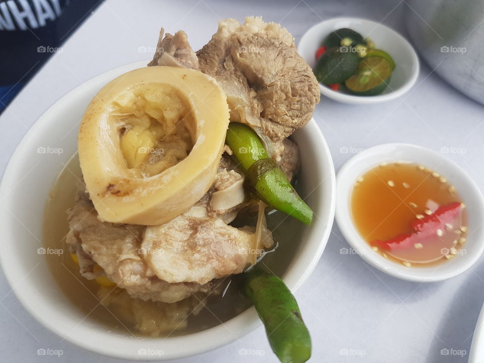 now serving beef bone marrow stew