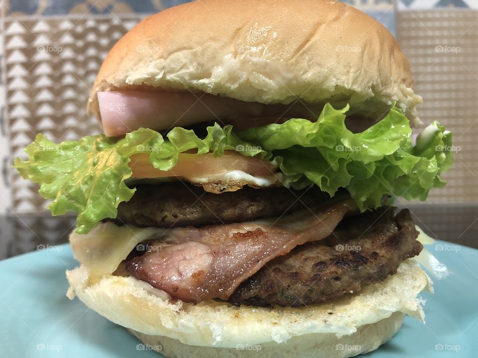 homemade hamburger