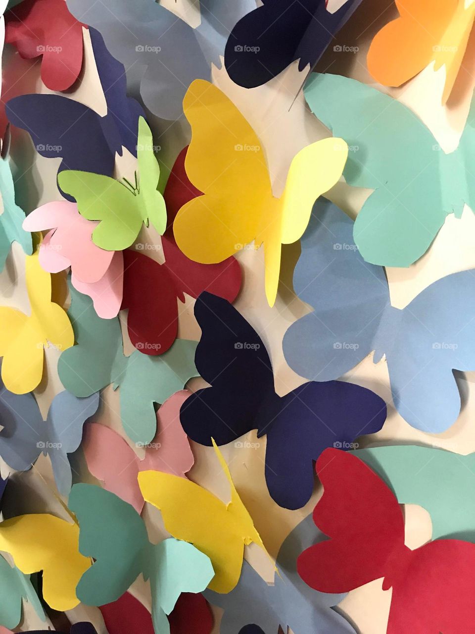 Colorful paper butterflies 