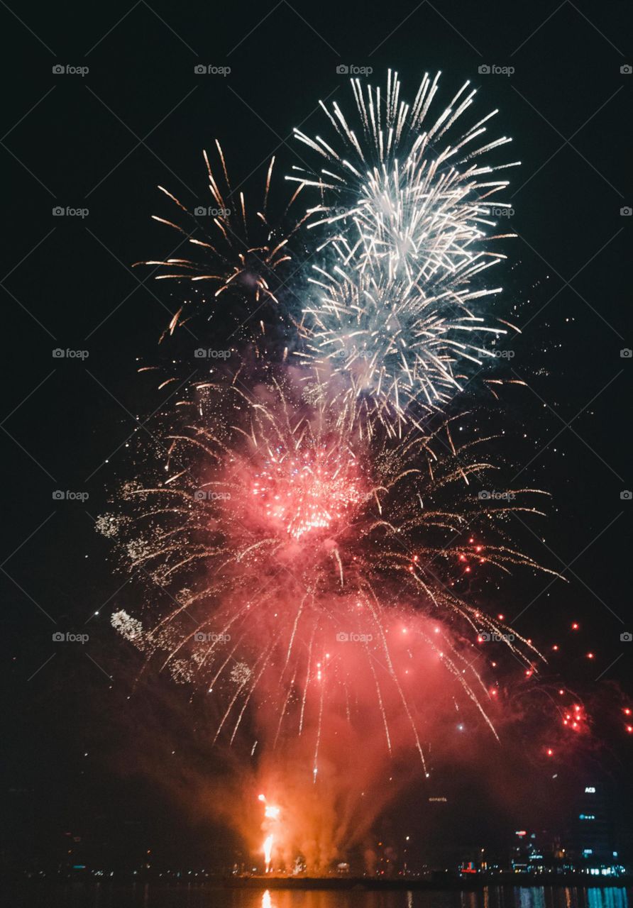Fireworks are a class of low explosive pyrotechnic devices used for aesthetic and entertainment purposes.