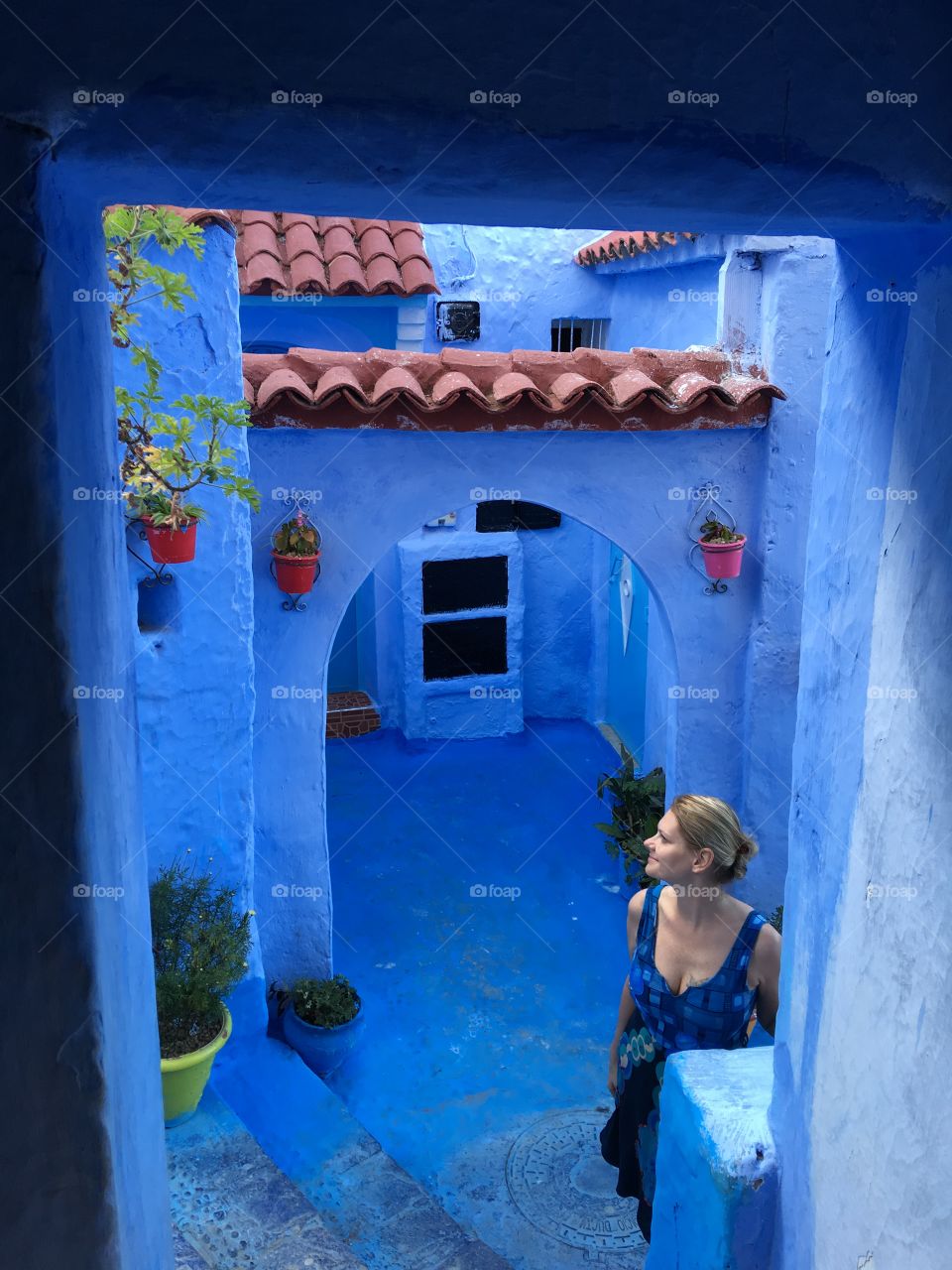 Wonderful street in chefchouen 