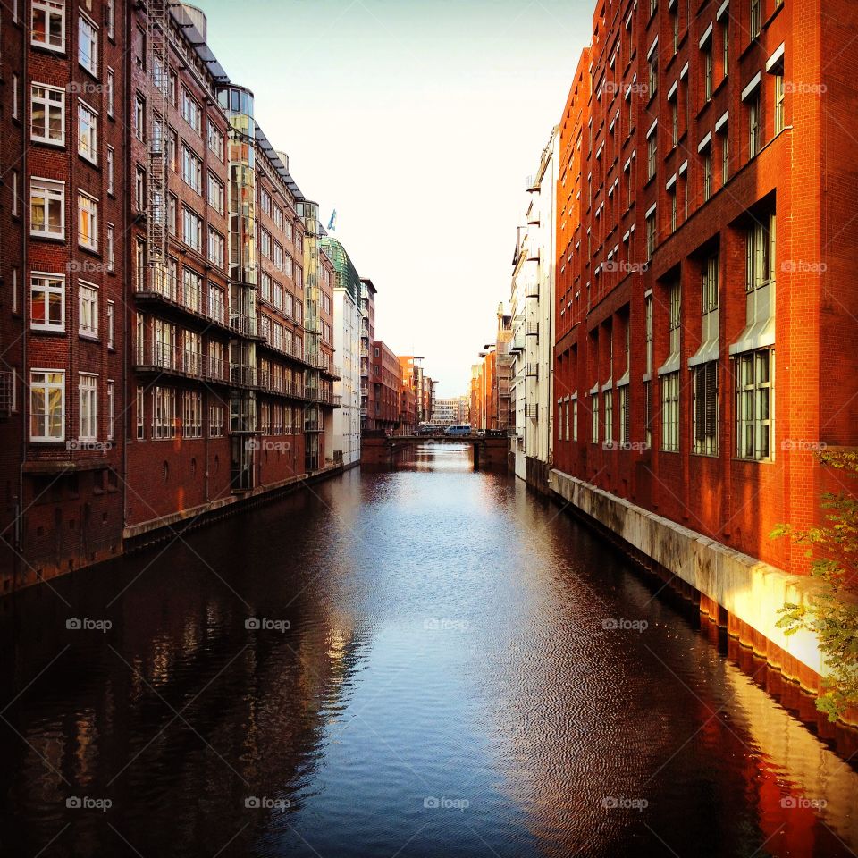 The hamburg kanal. This was taken on a beautiful day in Hamburg, Germany. 
