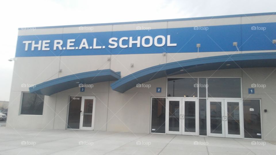 the real school front.