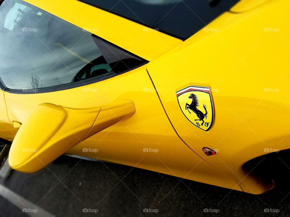 yellow Ferrari