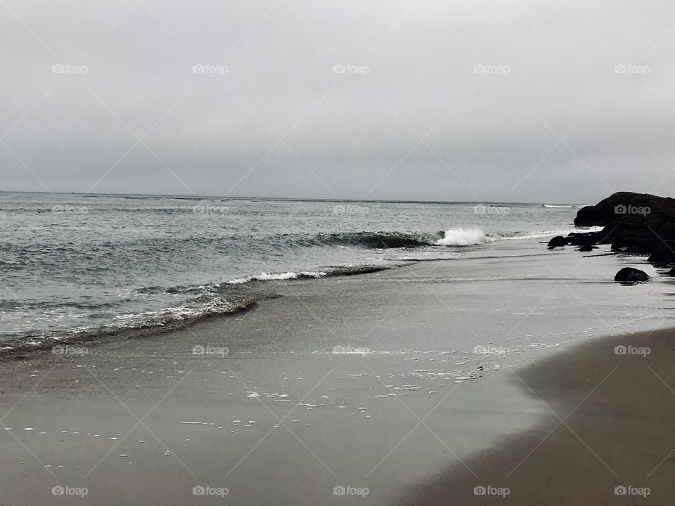 Cloudy day at the beach 