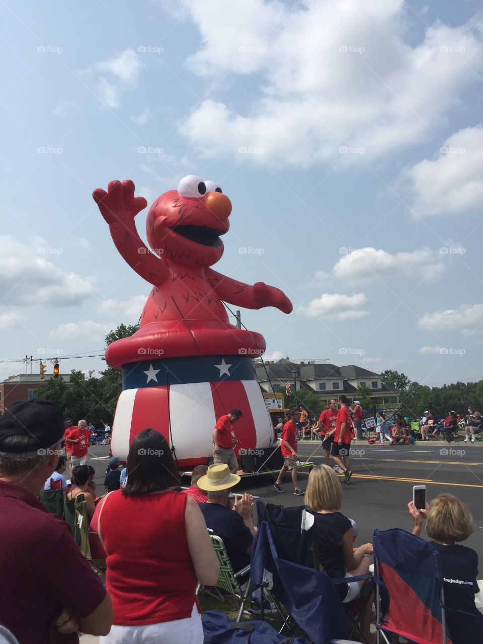 Elmo In A Parade . This is Elmo in 4th of July parade.