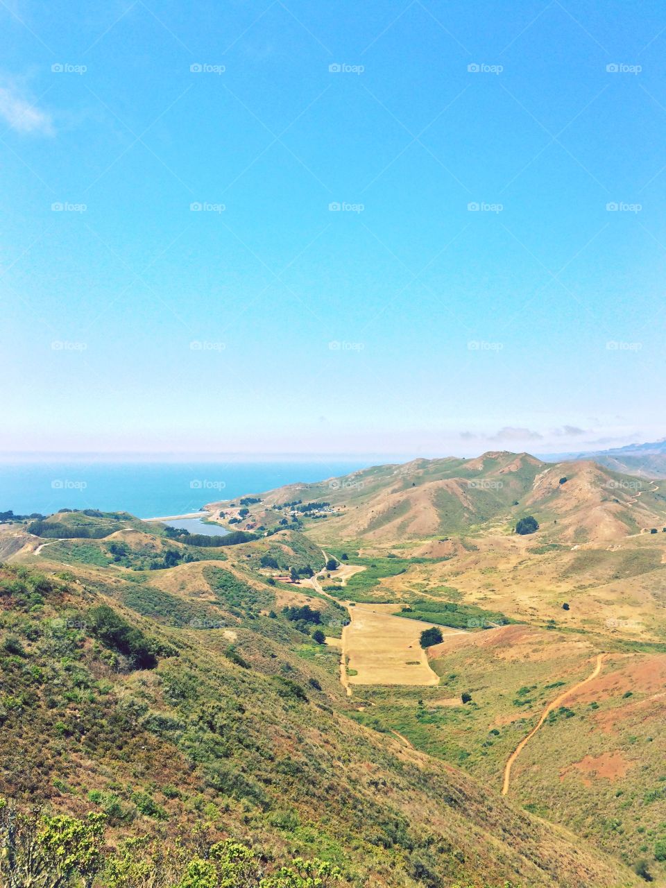 San Francisco Bay Area landscape ocean view