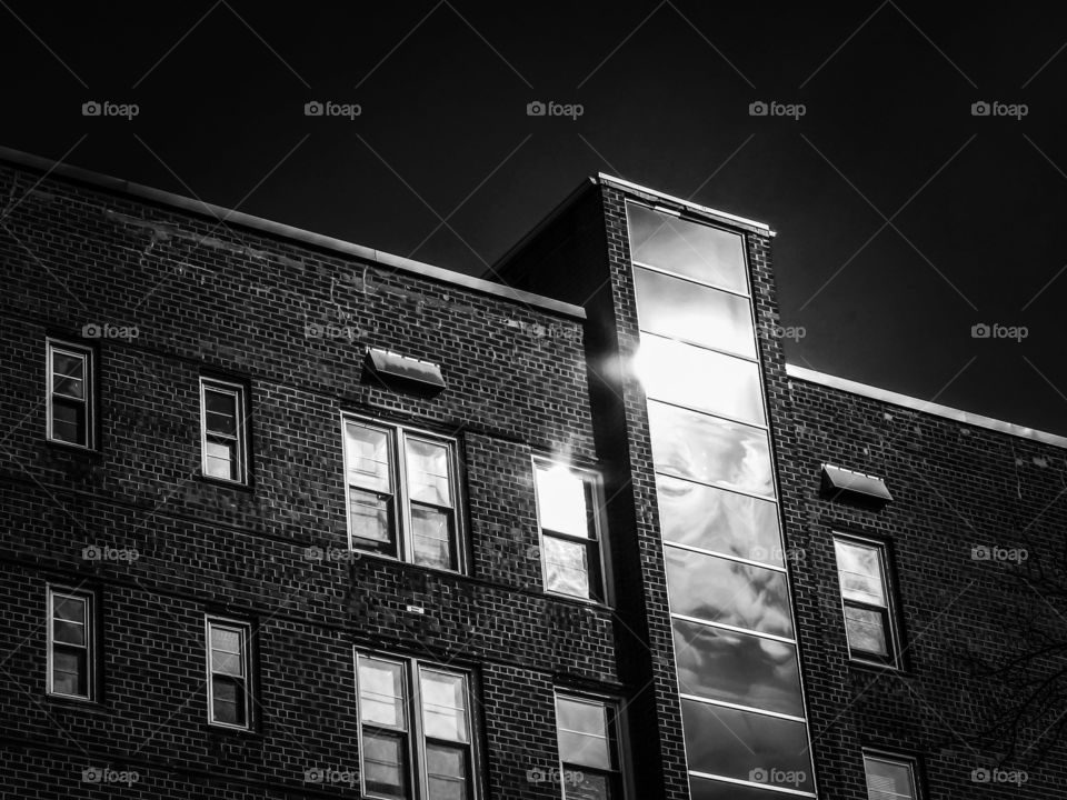 Light Reflections On A City Building