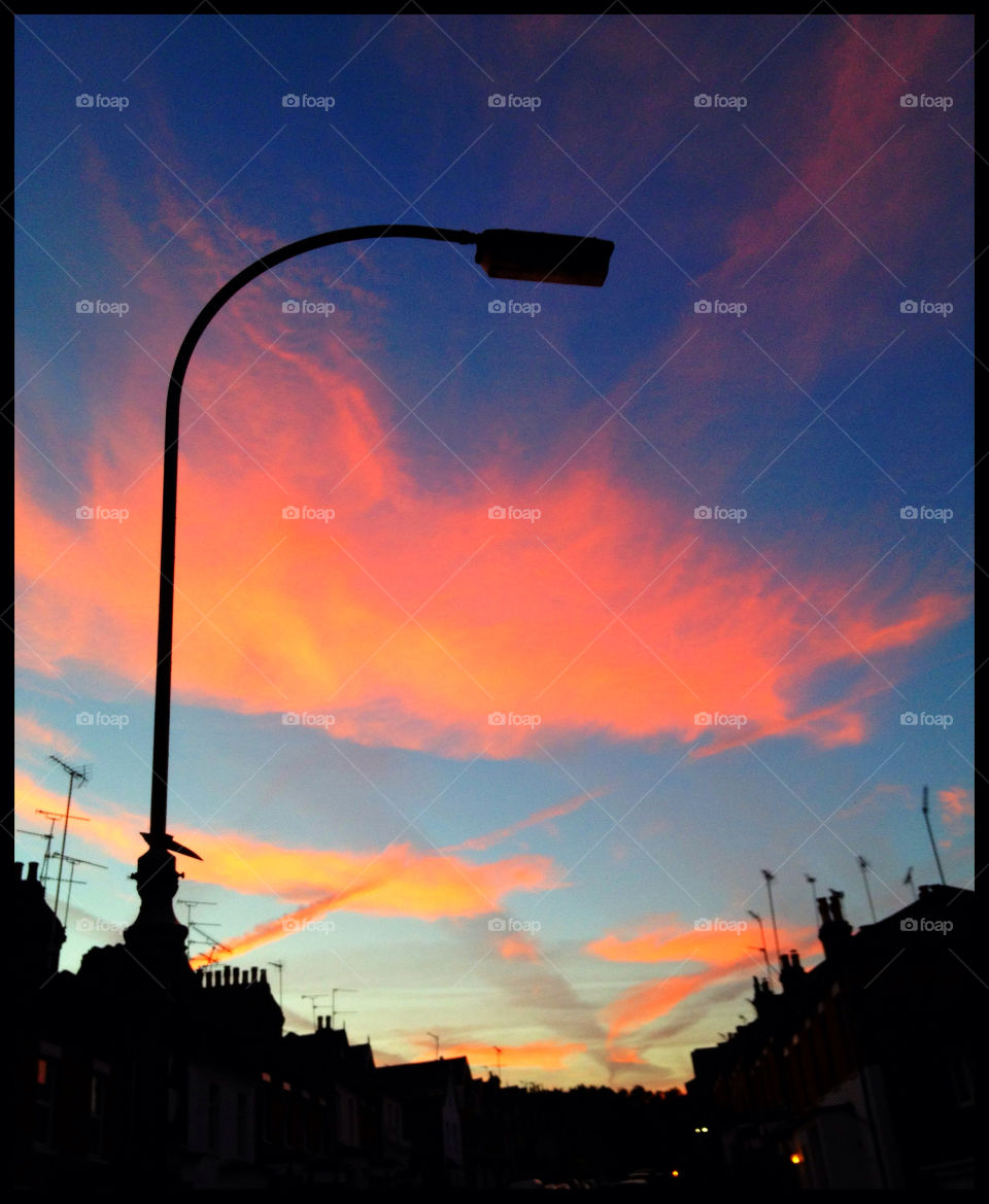 london sky street orange by franina