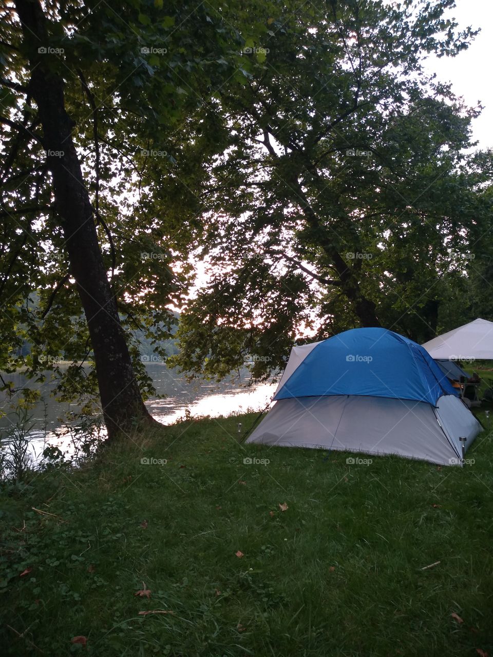 camping by the river