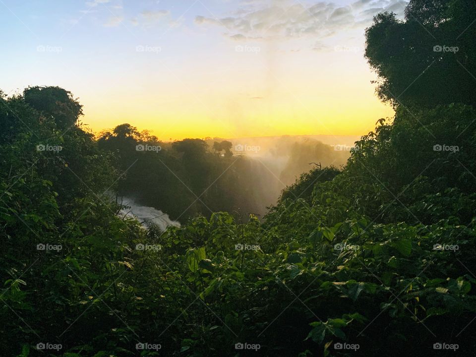 Sunrise over Victoria Falls