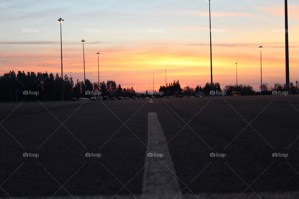 early morning light show