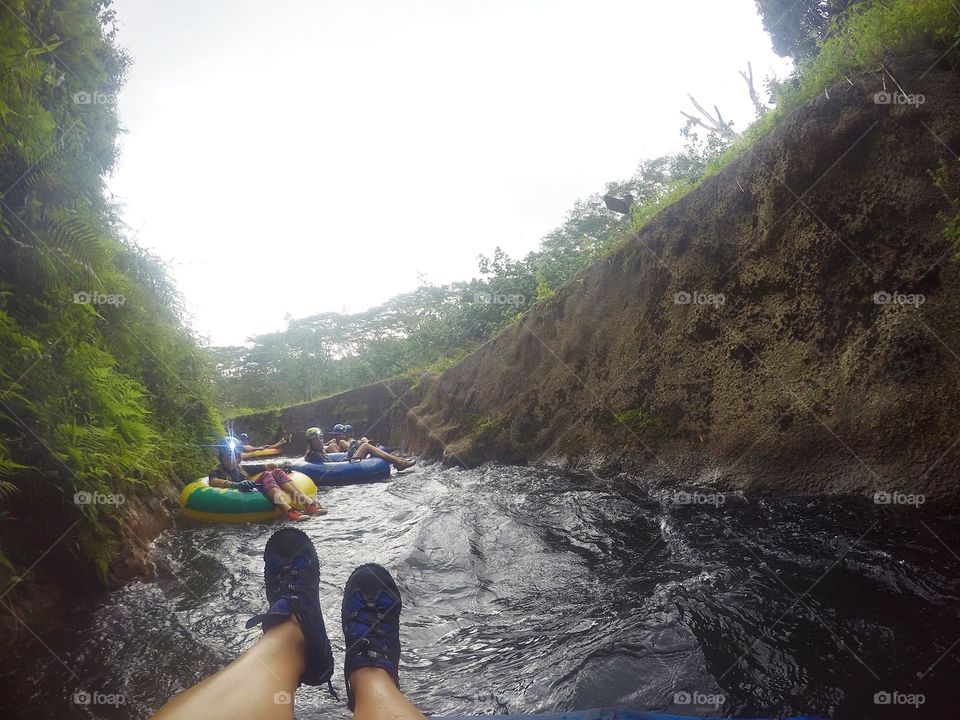 Tubing in the jungle in Kauai!