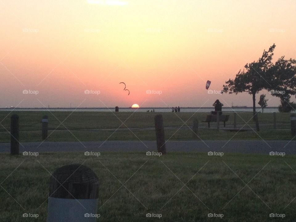 Sunset at Lake Hefner