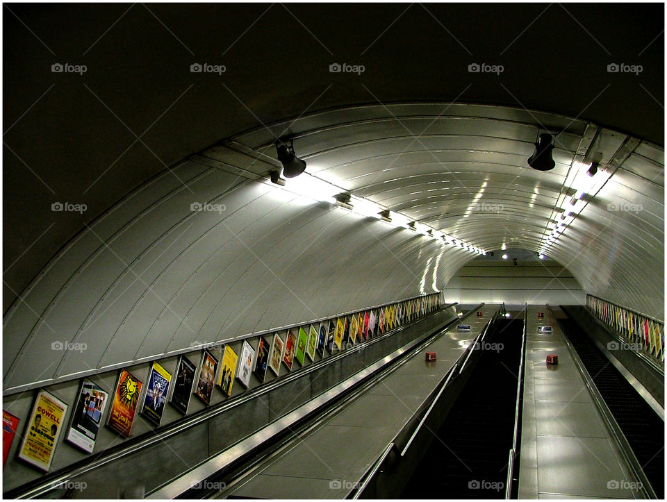 Underground perspective in London.