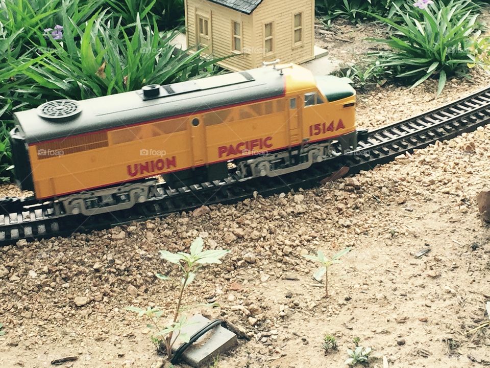 Model train at train museum in Rosenburg, Texas