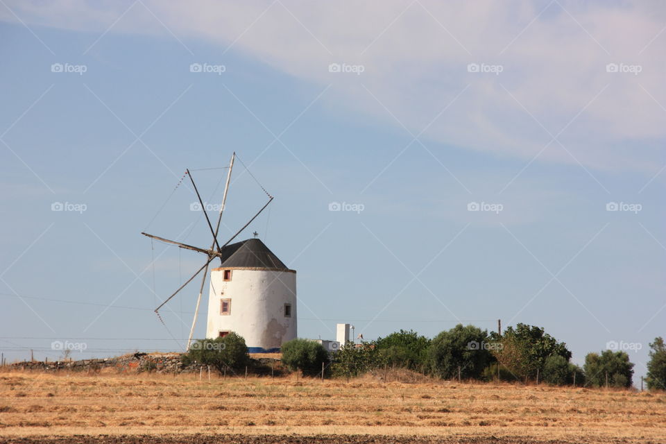 Windmill in Evora in Portugal