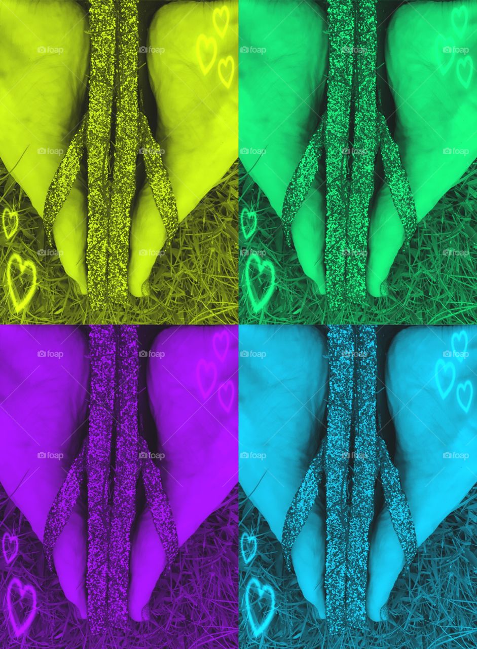 Psychedelic flip-flops