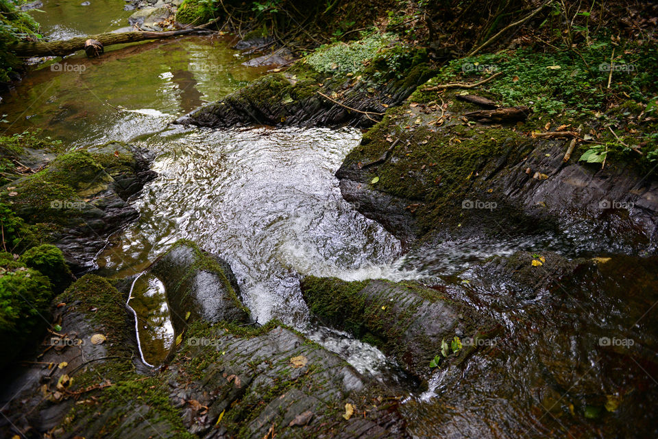 wild stream Brodenbach at hunsrueck mountains. located next to moselle valley in rhineland-palatinate, germany.