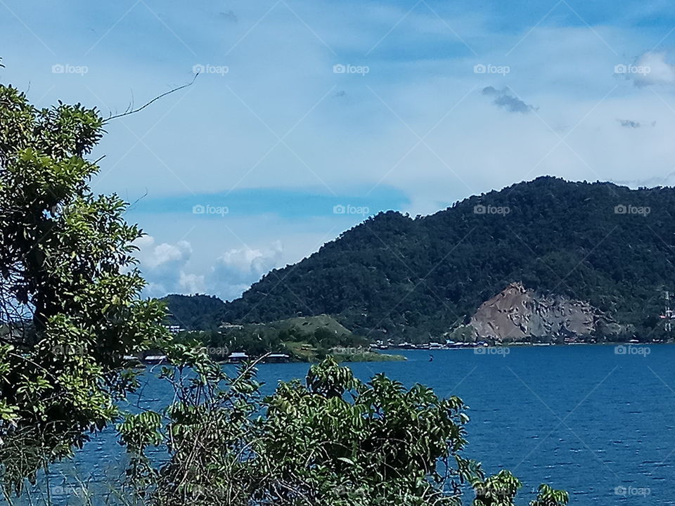 beautiful panorama Sentani lake's Jayapura, Papua