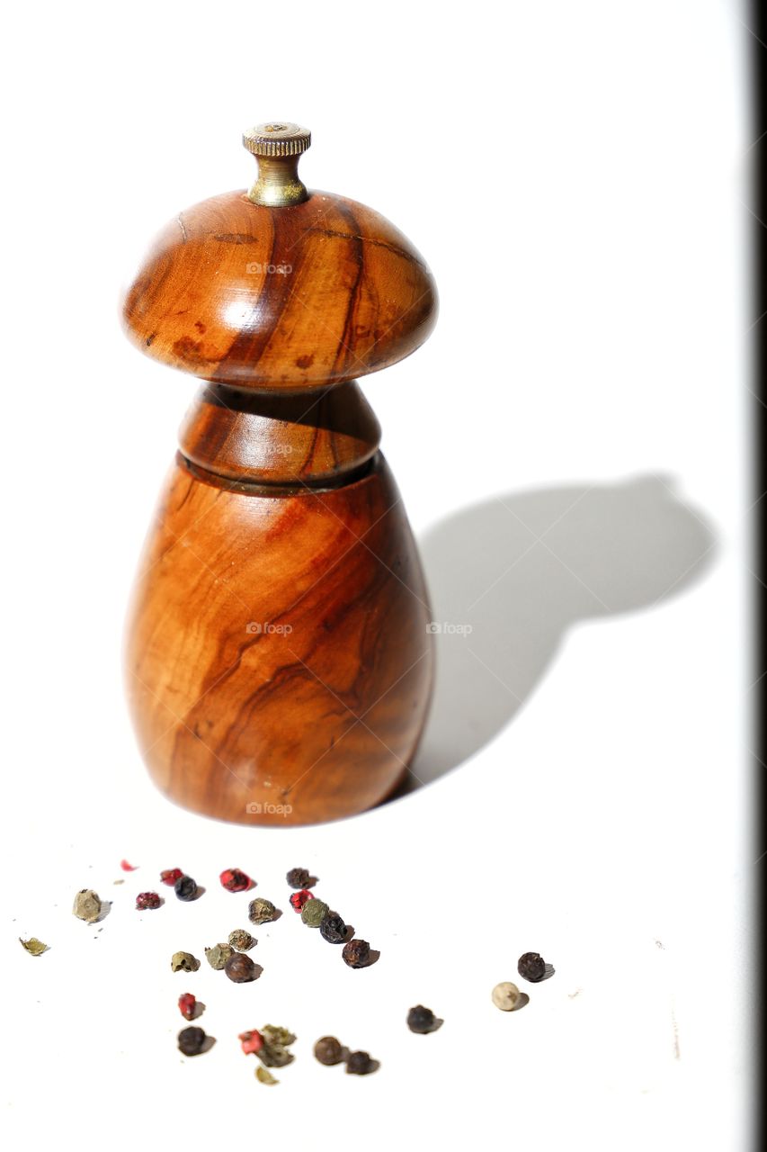 Studio shot of pepper mill