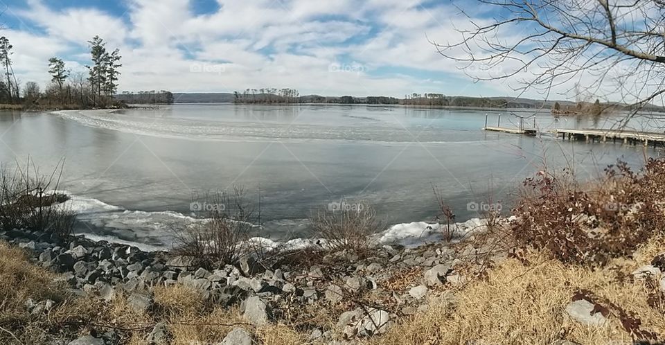 Panoramic Frozen Lake