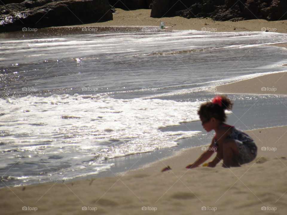 on the beach